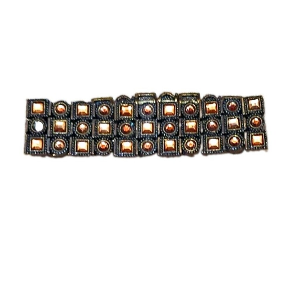 Vintage Antiqued Bronze Stretch Bracelet Lia Sophia Kiam Family collection